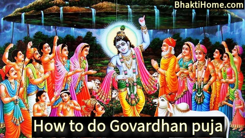 how to do govardhan puja | govardhan puja vidhi